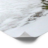 スノーイエラリーレイクカリフォルニア冬の風景 ポスター (角)