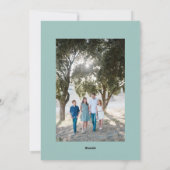 スノーイギンガーブレッドハウスイラストレーションホリデーフォト シーズンカード (裏面)