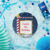 スノーイクリスマスノースポールホリデーパーティープレート ペーパープレート (パーティー)