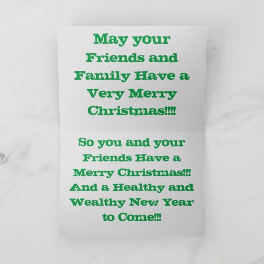 スノーイクリーククリスマスカードグリーティングカード シーズンカード (内部)