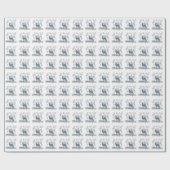 スノーイグリッターディアウィンター至ギフト ラッピングペーパー (フラット)