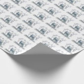 スノーイグリッターディアウィンター至ギフト ラッピングペーパー (角)