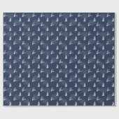 スノーイグリッターディアー&ツリーウィンター至 ラッピングペーパー (フラット)