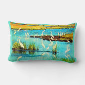 スノーイグレットプリント ランバークッション (裏面)