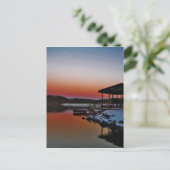 スノーイサンセットアットレイクアローワート波止場 ポストカード (スタンド正面)