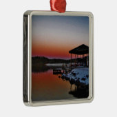 スノーイサンセットアットレイクアローワート波止場 メタルオーナメント (右)
