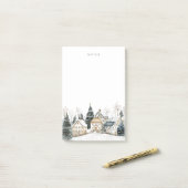 スノーイシーニッククリスマスビレッジホリデー ポストイット (デスク上)