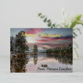 スノーイスコティッシュランドスケープホイルホリデーカード 箔シーズンカード (立ち正面)