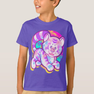 スノーイタイガーかわいいネオンキッドコア Tシャツ