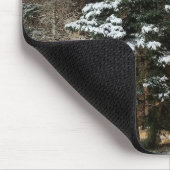 スノーイナイトフォレストシーンマウスパッド マウスパッド (コーナー)