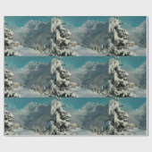 スノーイパインズヴィンテージスイスシャレークリスマス ラッピングペーパー (フラット)