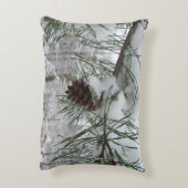 スノーイパインブランチ冬自然撮影 アクセントクッション (裏面(縦))