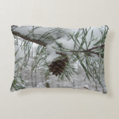 スノーイパインブランチ冬自然撮影 アクセントクッション (裏面)
