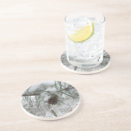 スノーイパインブランチ冬自然撮影 コースター (側面)