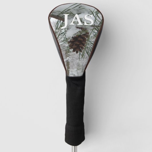 スノーイパインブランチ冬自然撮影 ゴルフヘッドカバー (正面)