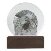 スノーイパインブランチ冬自然撮影 スノーグローブ (裏面)