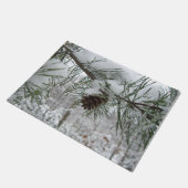 スノーイパインブランチ冬自然撮影 ドアマット (アングル)