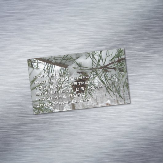 スノーイパインブランチ冬自然撮影 マグネット名刺 (インサイチュ)