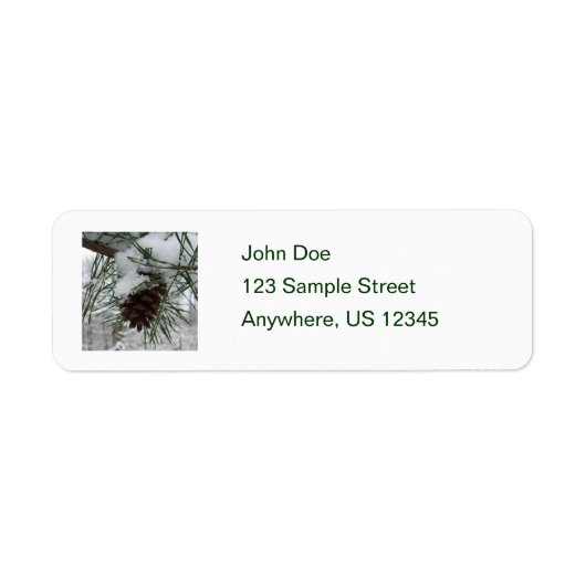 スノーイパインブランチ冬自然撮影 ラベル (正面)