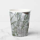 スノーイパインブランチ冬自然撮影 紙コップ (正面)