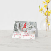 スノーイフェスティバルカワイイ格言ハッピーホリデイズ カード (黄色い花)