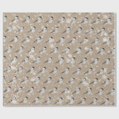 スノーイブラックキャップ《鳥》アメリカゴガラバーズクラフト紙 ラッピングペーパー (フラット)