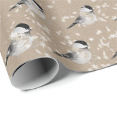 スノーイブラックキャップ《鳥》アメリカゴガラバーズクラフト紙 ラッピングペーパー (ロールコーナー)