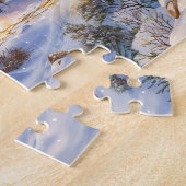 スノーイマウンテンコテージバイストリーム ジグソーパズル (側面)