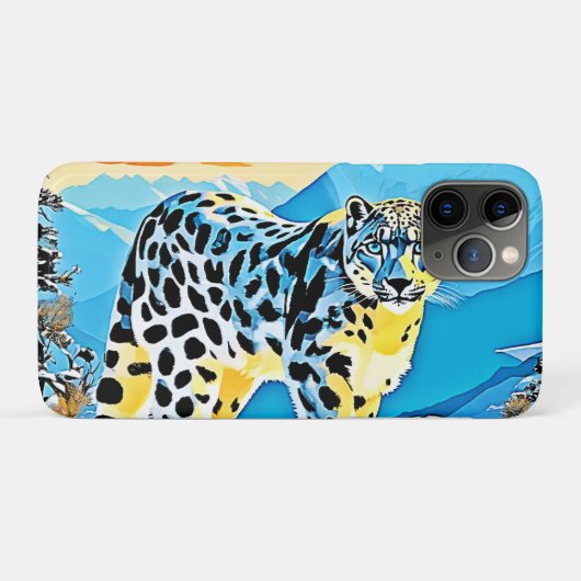 スノーイマウンテンレオパドスタンスデザイン Case-Mate iPhoneケース (裏面(横))