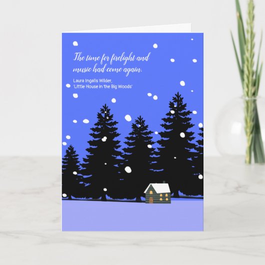 スノーイリトルハウスオンザプレーリーオリジナルアート カード (正面)