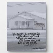 スノーイルーラルチャーチテーブルトッププラーク聖なる書物、 経典 フォトプラーク (正面)