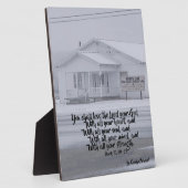 スノーイルーラルチャーチテーブルトッププラーク聖なる書物、 経典 フォトプラーク (側面)