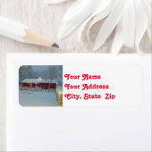 スノーイレッドバーンファームクリスマス差出人住所ラベル ラベル (インサイチュ)