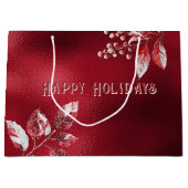 スノーイレッド離れズクリスマスホリデー抱き枕 ラージペーパーバッグ (正面)