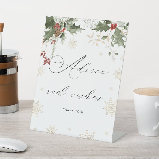 スノーインラブアドバイス&ウィッシュブライダルシャワー 台座サイン (インサイチュ)