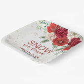 スノーインラブウィンタースノーフレ素朴ークブライダルシャワー ペーパープレート (傾斜あり)