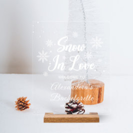 スノーインラブウィンターバチェロレッテ アクリルサイン