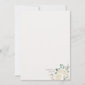 スノーインラブウィンターフローラウェディングシャワー招待状 セーブザデート (裏面)