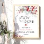 スノーインラブウィンターフローラブライダルシャワーへようこそ ポスター