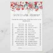 スノーインラブウィンターフローラブライダルシャワーゲーム (正面)