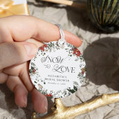 スノーインラブウィンターブライダルシャワーありがとう フェイバータグ