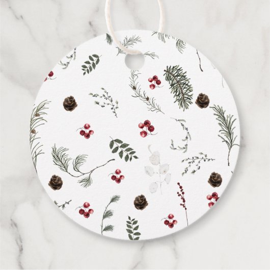 スノーインラブウィンターブライダルシャワーありがとう フェイバータグ (裏面)