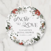 スノーインラブウィンターブライダルシャワーありがとう フェイバータグ (正面)