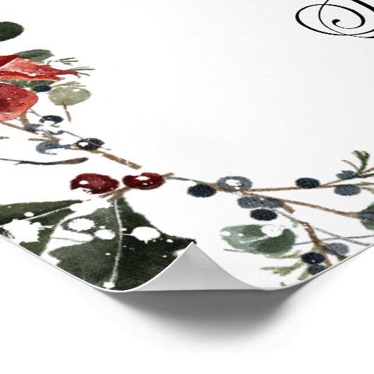 スノーインラブウィンターブライダルシャワーへようこそ ポスター (角)