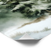 スノーインラブウィンターブライダルシャワーサイン ポスター (コーナー)