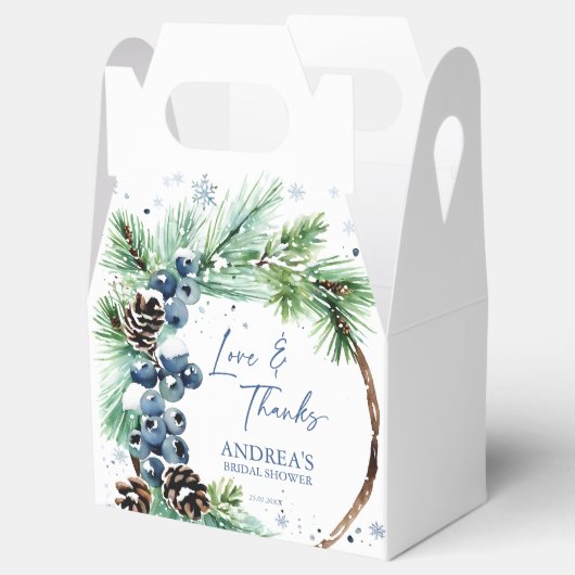 スノーインラブウィンターブライダルシャワーパインズリース フェイバーボックス (オープン)