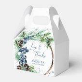 スノーインラブウィンターブライダルシャワーパインズリース フェイバーボックス (正面サイド)