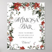 スノーインラブウィンターブライダルシャワーミモサバー ポスター (正面)