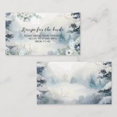 スノーインラブウィンターブライダルシャワー共有Aレシピ エンクロージャーカード (正面/裏面)