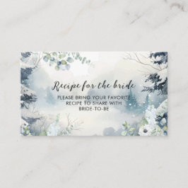 スノーインラブウィンターブライダルシャワー共有Aレシピ エンクロージャーカード